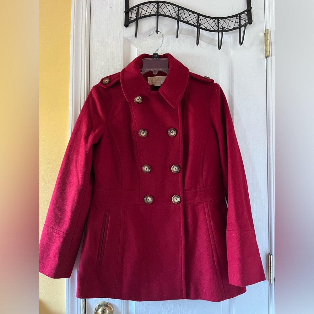 Michael Kors Red Coat Size Small